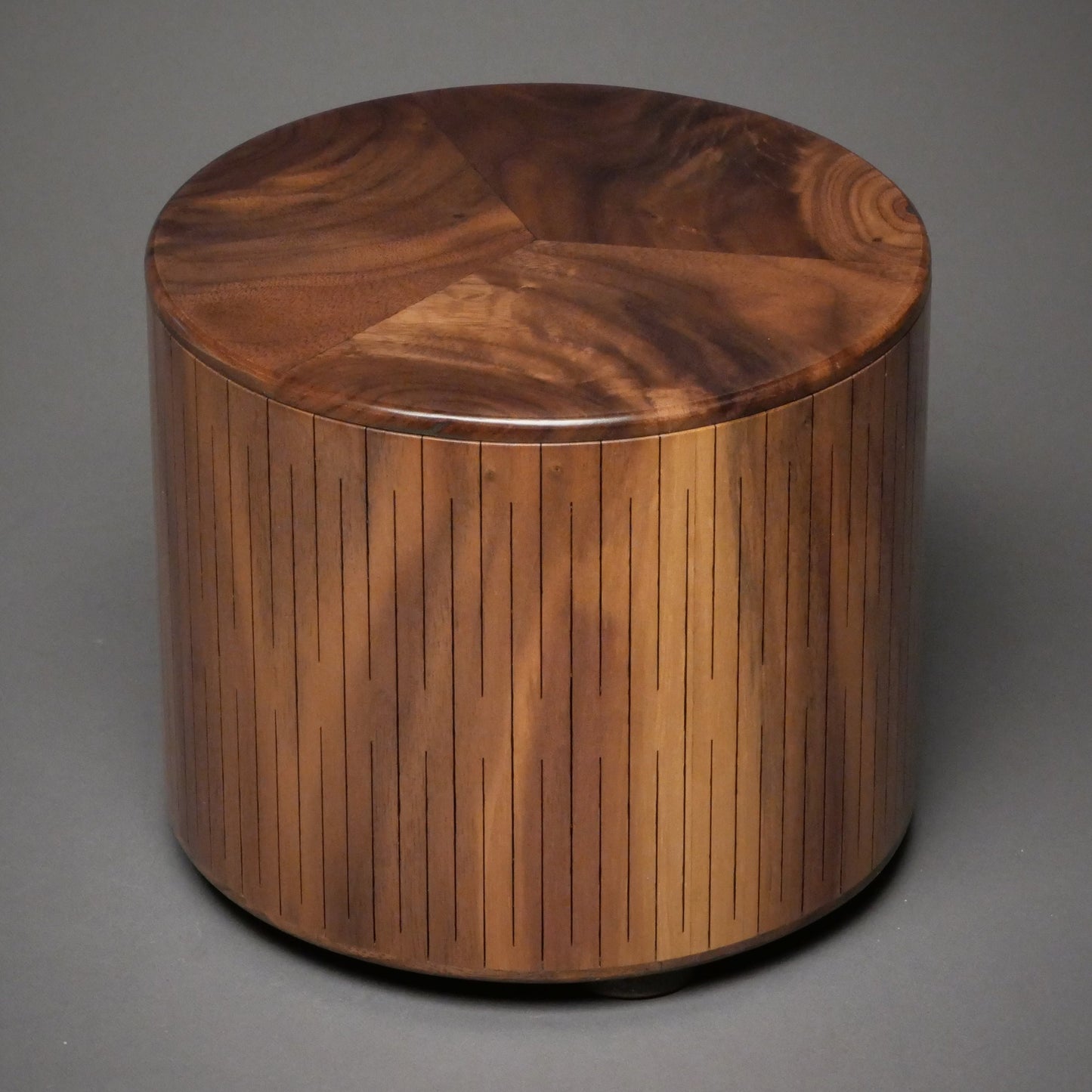 Modern Walnut Bentwood Urn for Small Human or Pet Ashes up to 95 pounds
