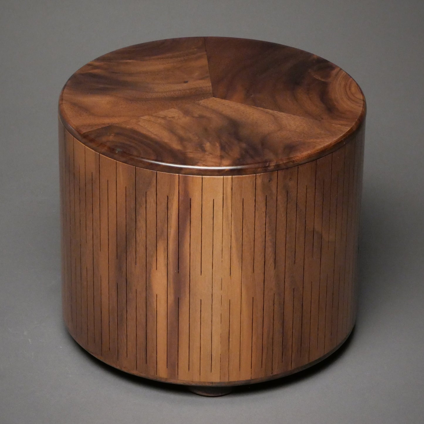 Modern Walnut Bentwood Urn for Small Human or Pet Ashes up to 95 pounds