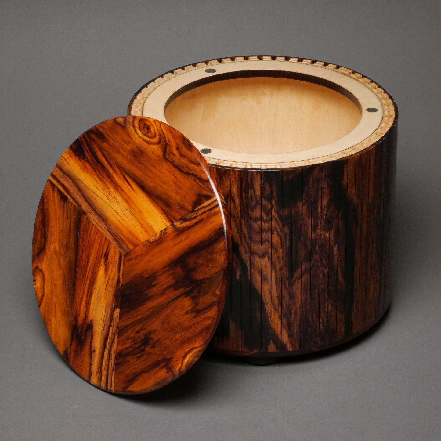Unique Cocobolo Wood Urn for Small Human or Pet Ashes up to 100 pounds