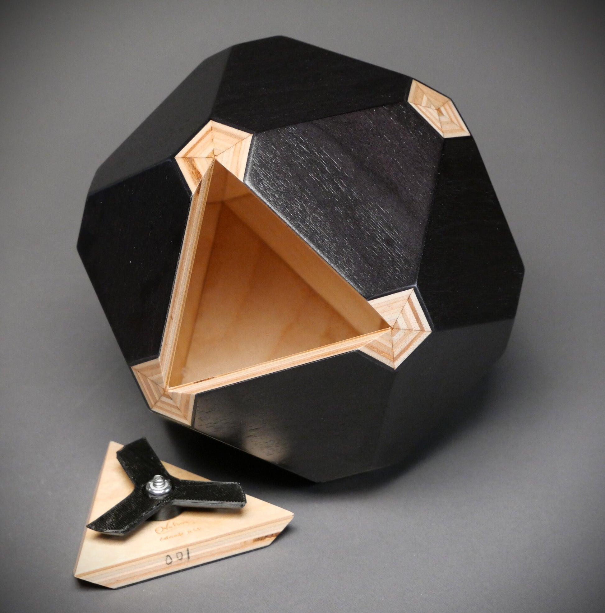 Unique Wooden Cremation Urn for Pets and small Humans ashes up to 65 pounds, Original Design