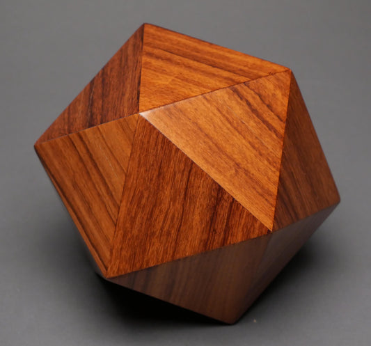 Artistic Wood Cremation Urn for Pets and small Humans up to 65 pounds, Original Design