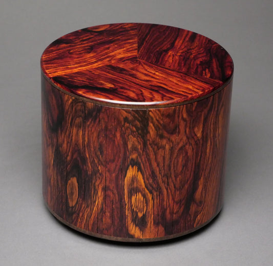 Unique Cocobolo Wood Urn for Small Human or Pet Ashes up to 95 pounds