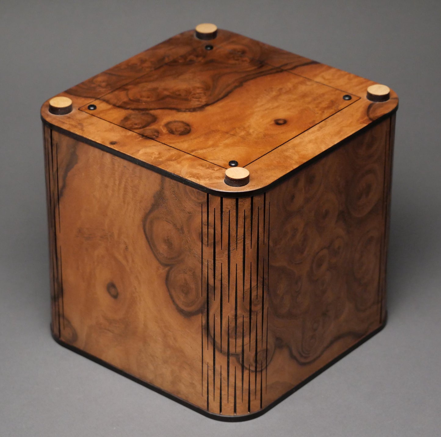 Walnut Burl Wood Cremation Urn for Adult Humans and large Pets up to 205 pounds