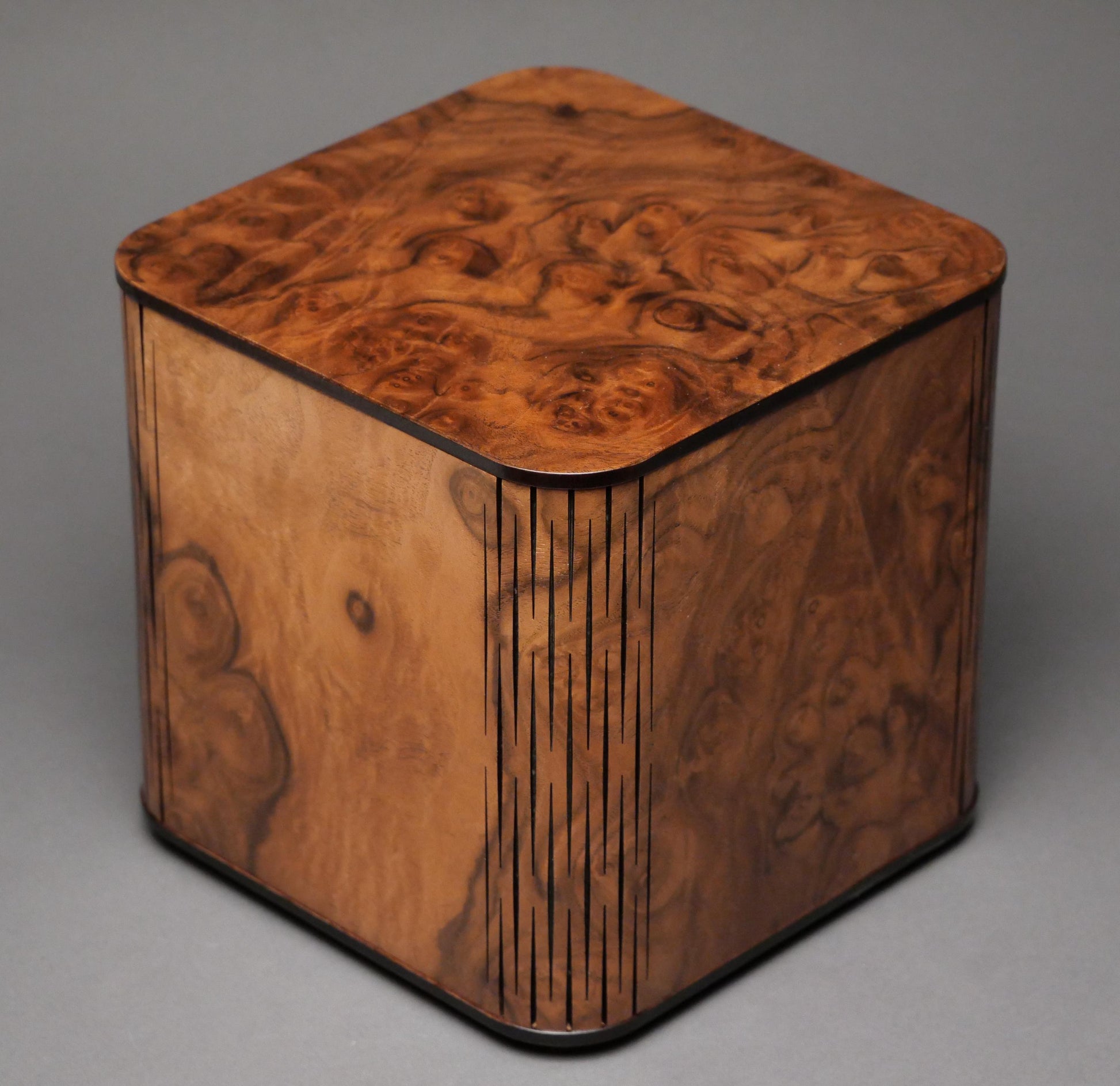 Walnut Burl Wood Cremation Urn for Adult Humans and large Pets up to 205 pounds