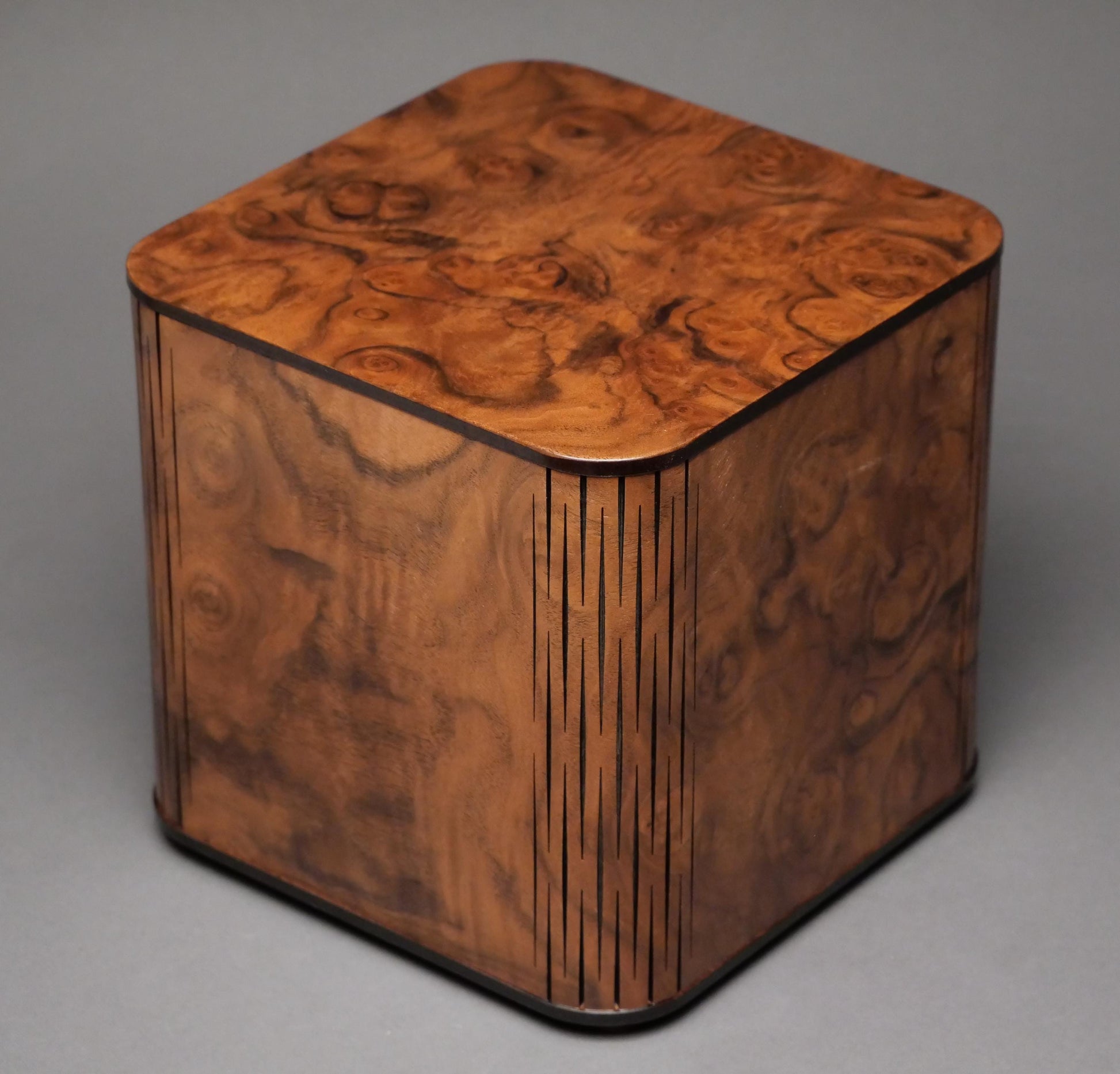 Walnut Burl Wood Cremation Urn for Adult Humans and large Pets up to 205 pounds