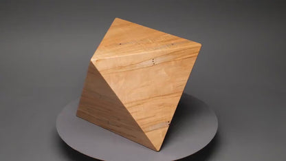 Unique Geometric Urn for Adult Human Cremains, up to 225 pound loved one, Octahedron