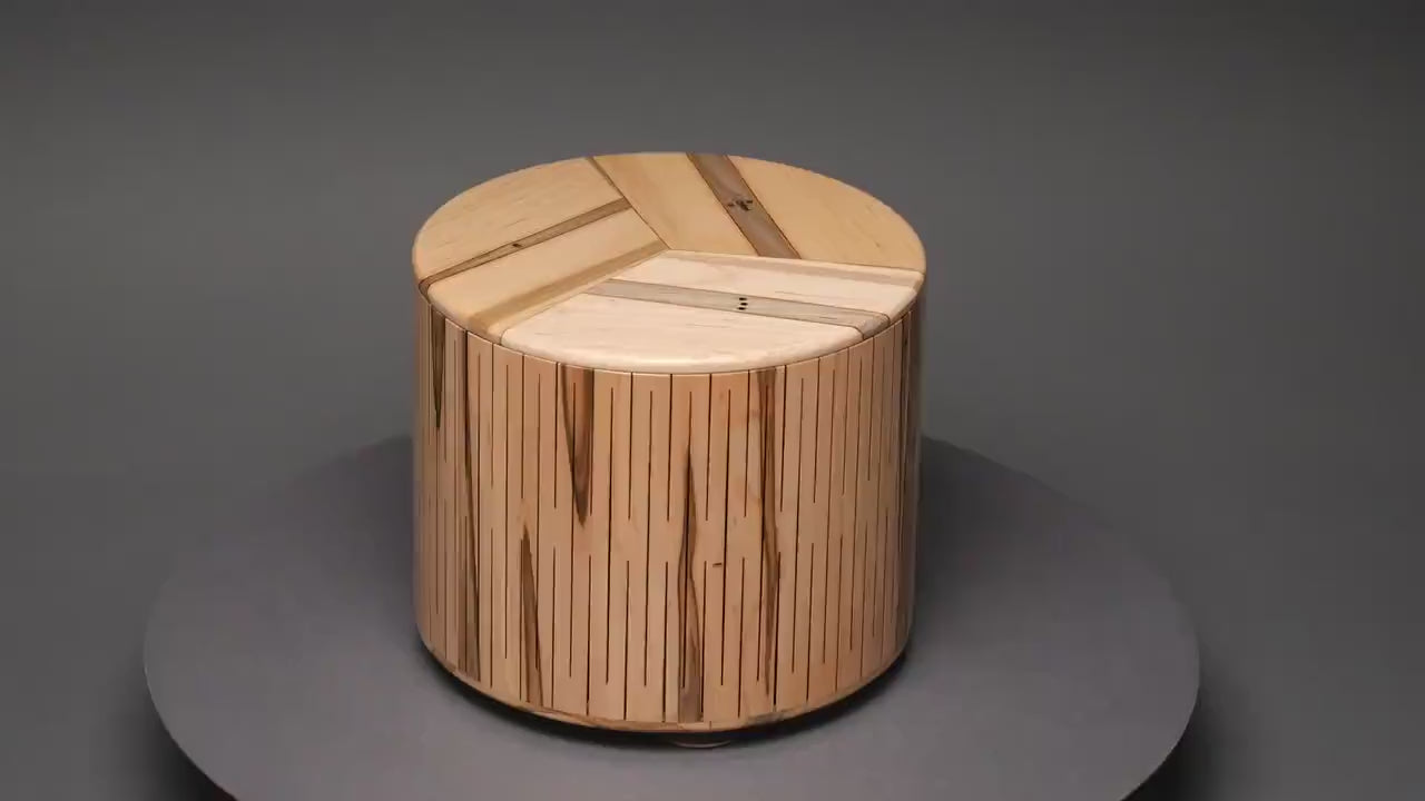Contemporary Wooden Urn for Small Human or Pet Ashes up to 95 pounds