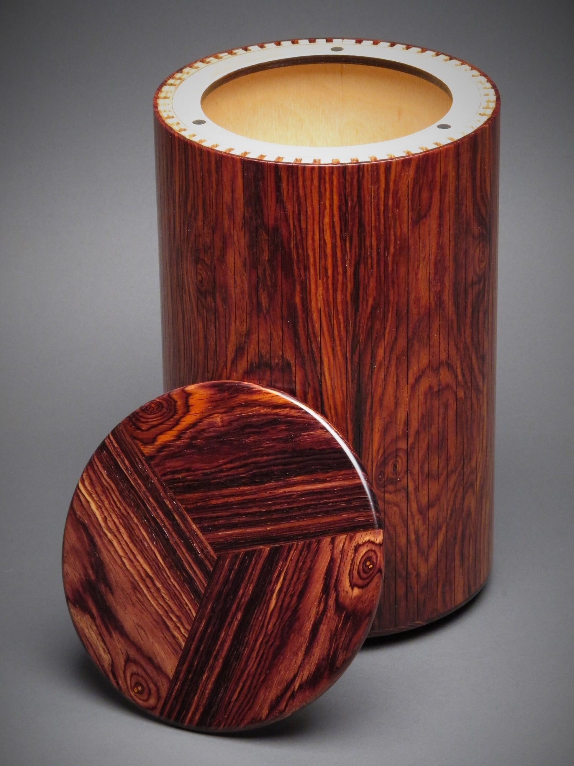 Cocobolo Mantle Urn for Adult Human Ashes up to 205 pounds