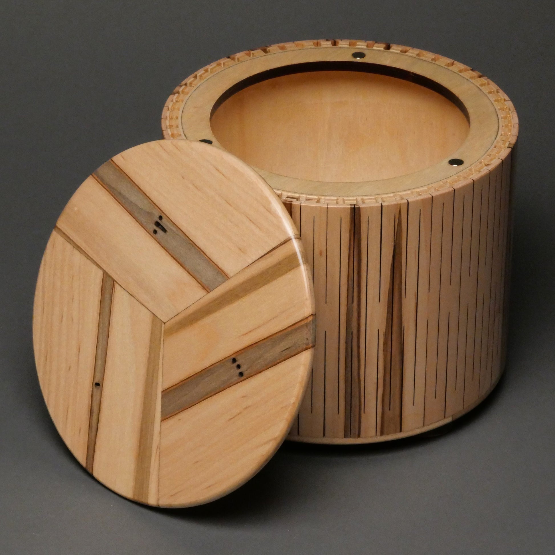 Contemporary Wooden Urn for Small Human or Pet Ashes up to 95 pounds