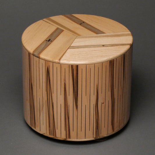 Contemporary Wooden Urn for Small Human or Pet Ashes up to 95 pounds