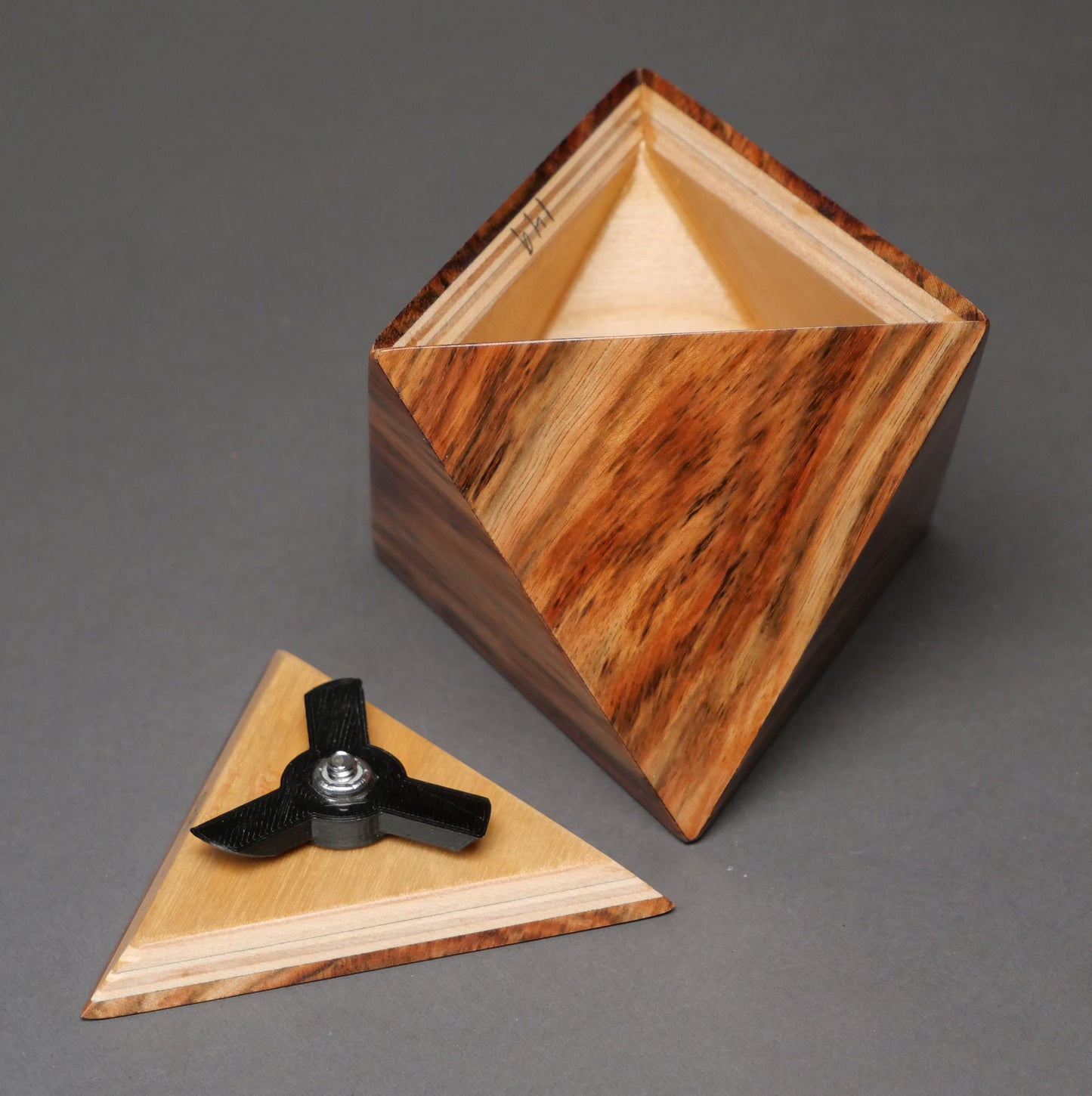 Small Geometric Cremation Urn for an Infant or Small Pet Ashes, 10 cu-in