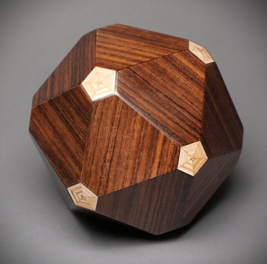 Unique Wooden Cremation Urn for Pets and small Humans ashes up to 65 pounds, Original Design