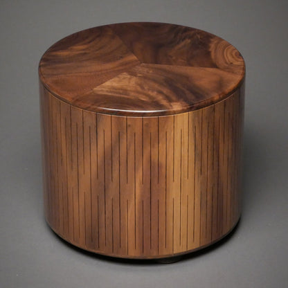 Modern Walnut Bentwood Urn for Small Human or Pet Ashes up to 95 pounds