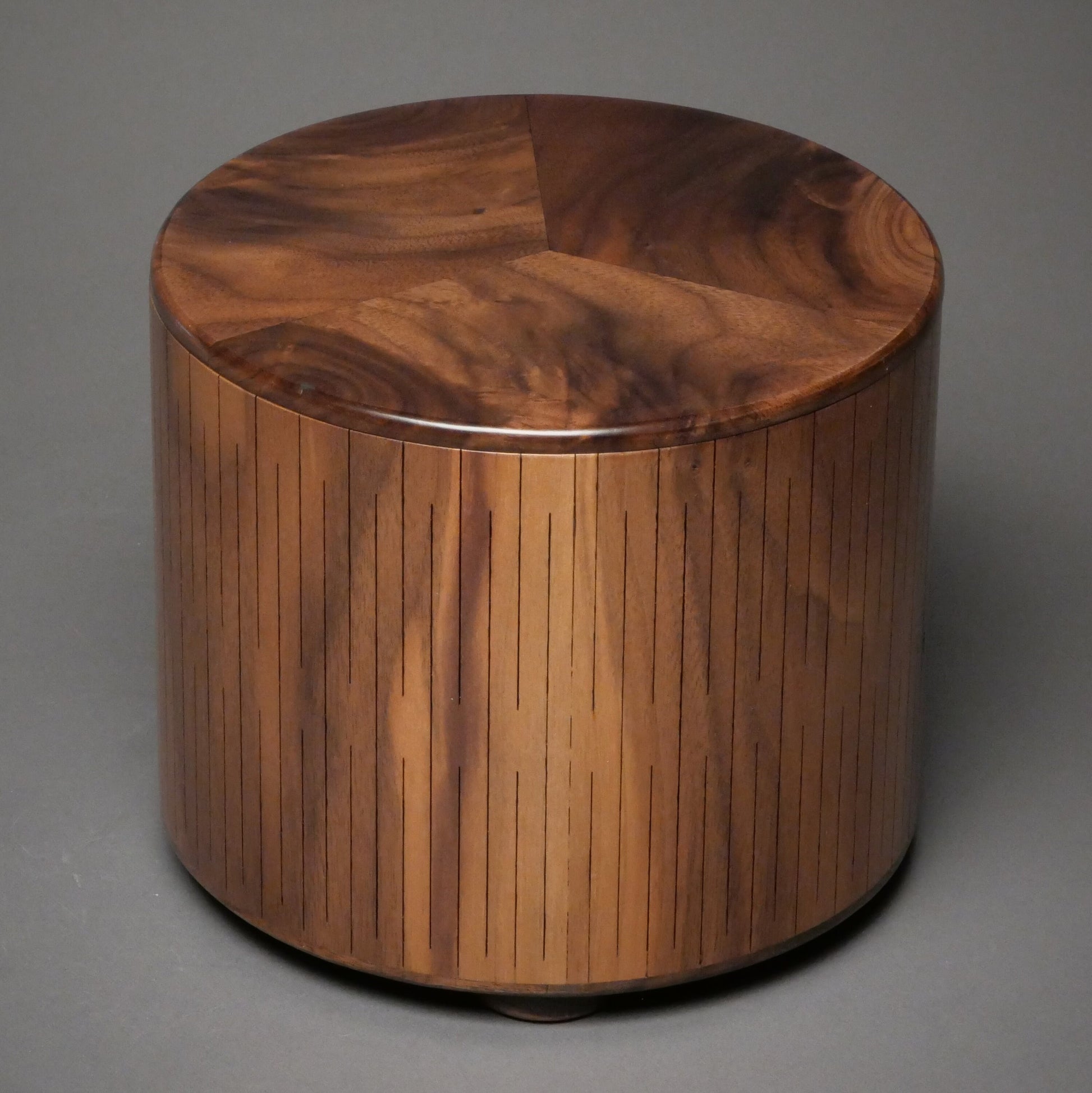 Modern Walnut Bentwood Urn for Small Human or Pet Ashes up to 95 pounds