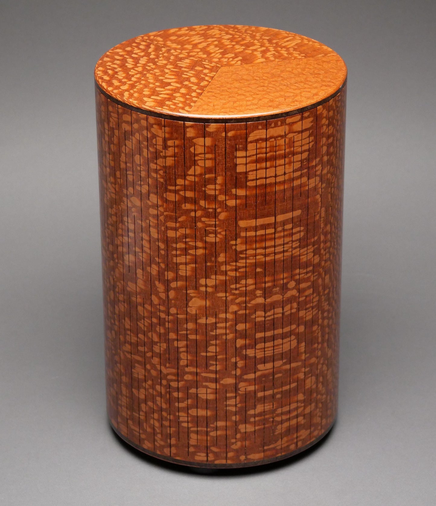 Leopardwood Artistic Wooden Urn for Adult Human Ashes up to 220 pounds