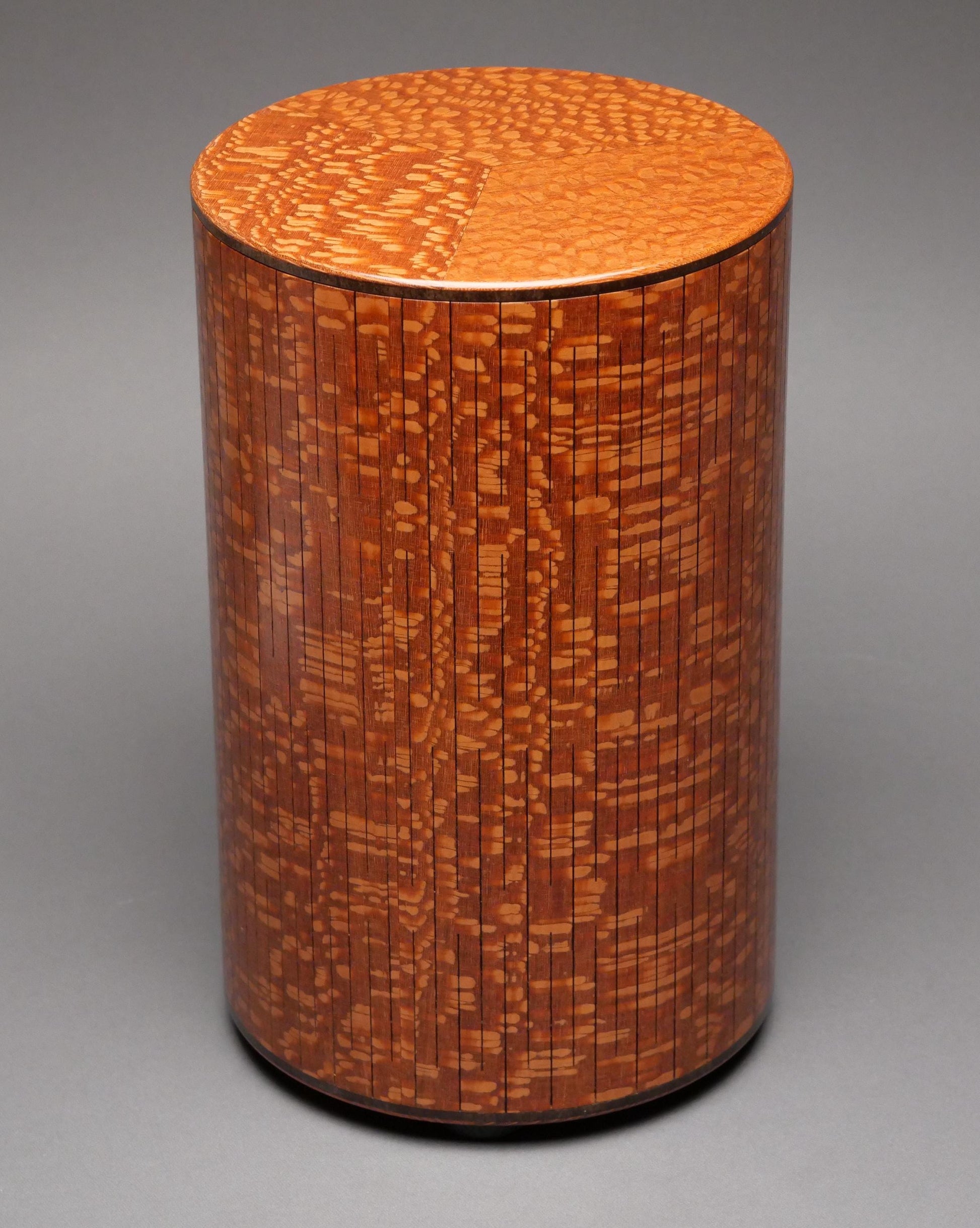 Leopardwood Artistic Wooden Urn for Adult Human Ashes up to 220 pounds