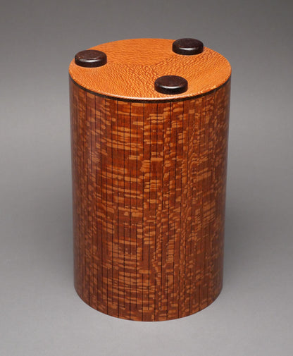 Leopardwood Artistic Wooden Urn for Adult Human Ashes up to 220 pounds