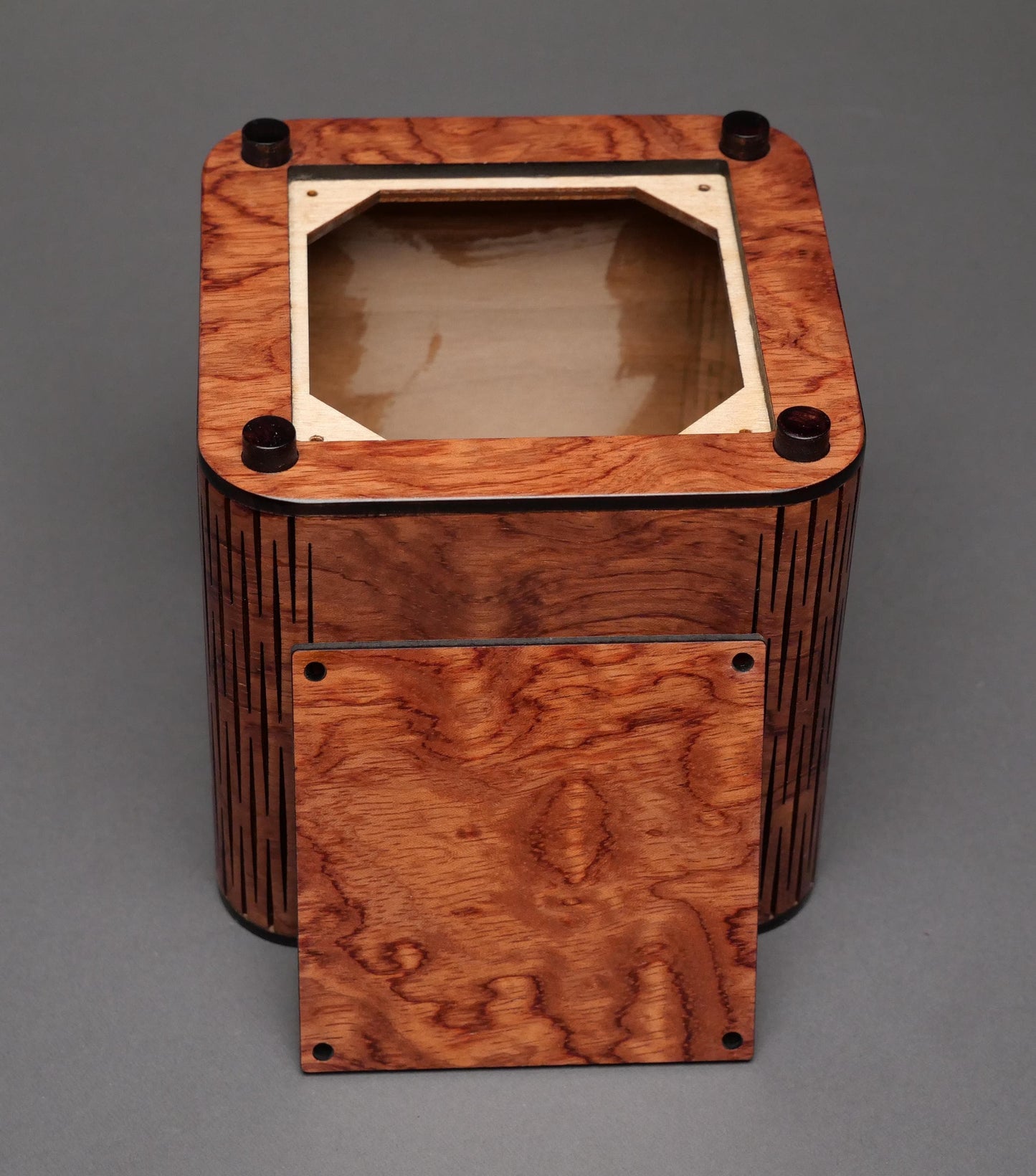 Low-Cost High-Quality Wood Cremation Urn for Pets and small Humans up to 65 pounds, Unique Design