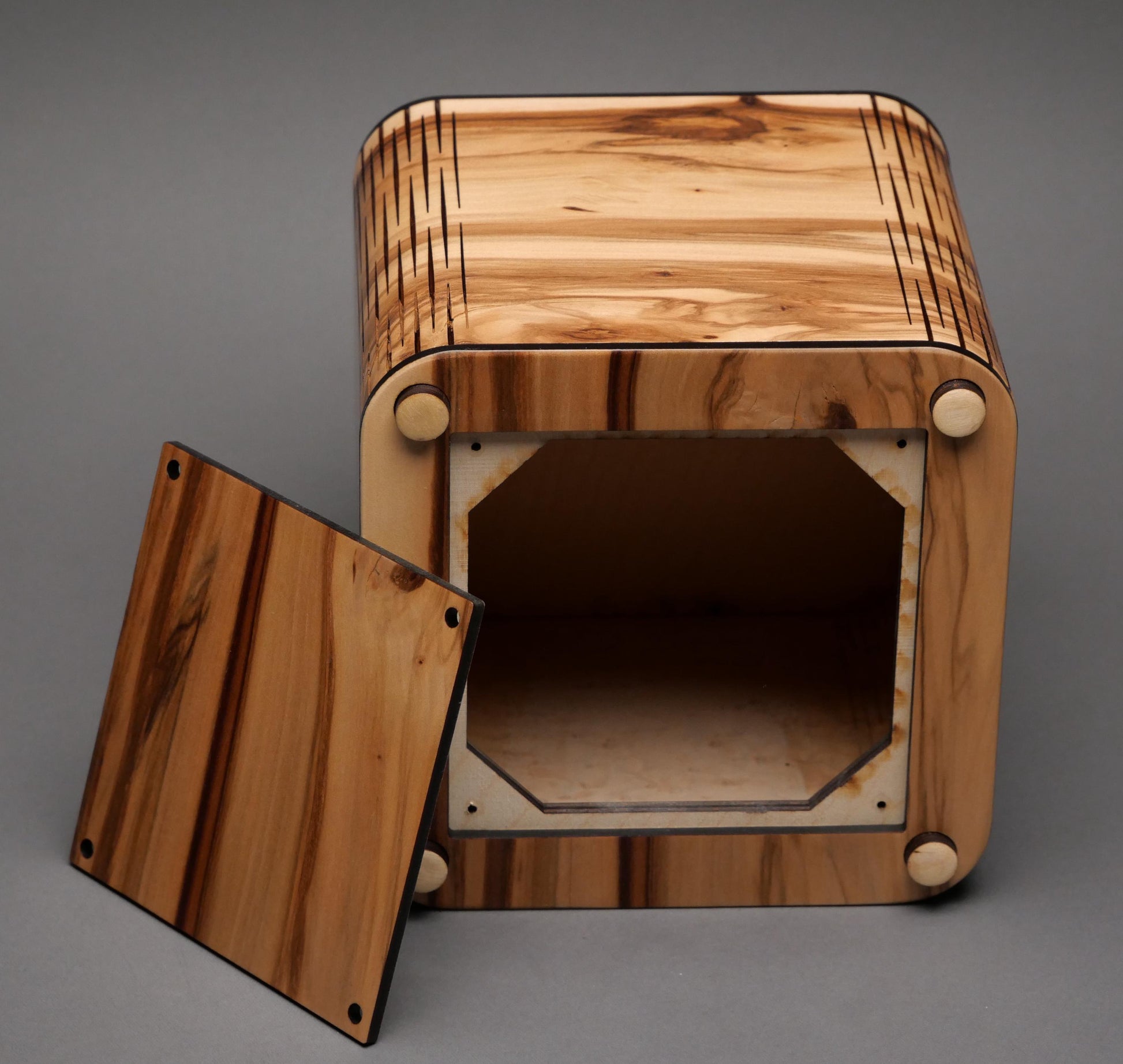 Unique Design Wood Cremation Urn for Adult Humans and large Pets up to 205 pounds