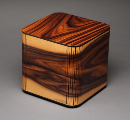 Unique Design Wood Cremation Urn for Adult Humans and large Pets up to 205 pounds