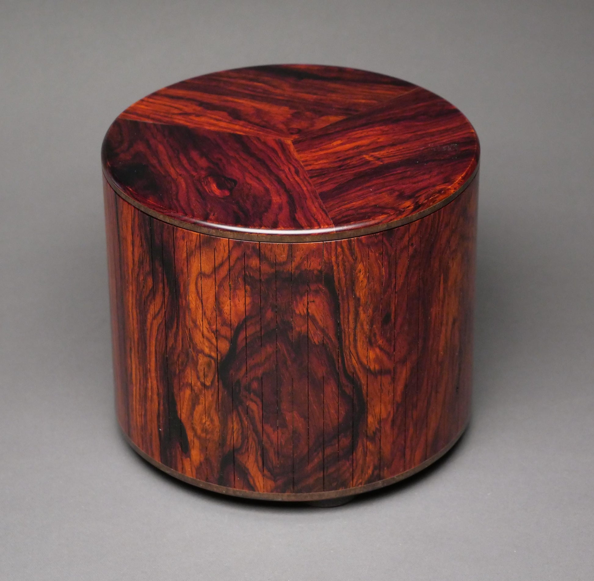 Unique Cocobolo Wood Urn for Small Human or Pet Ashes up to 100 pounds