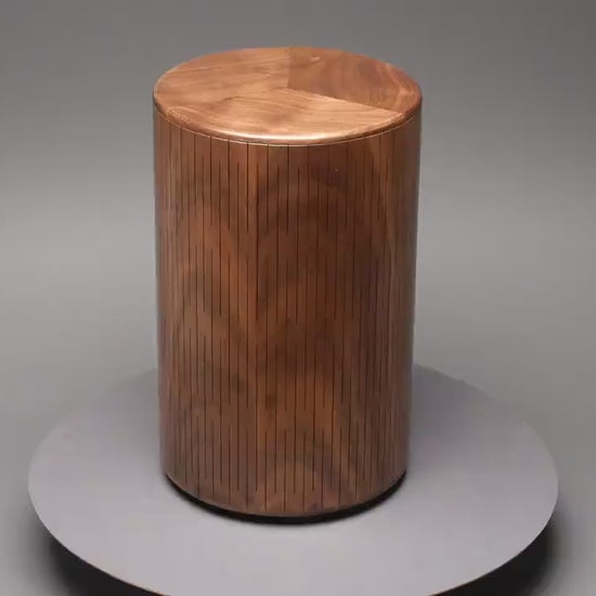 Walnut Artistic Wooden Urn for Adult Human Ashes up to 220 pounds