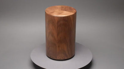Walnut Artistic Wooden Urn for Adult Human Ashes up to 220 pounds