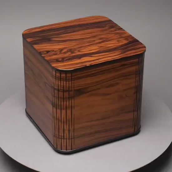 Unique Design Wood Cremation Urn for Adult Humans and large Pets up to 205 pounds