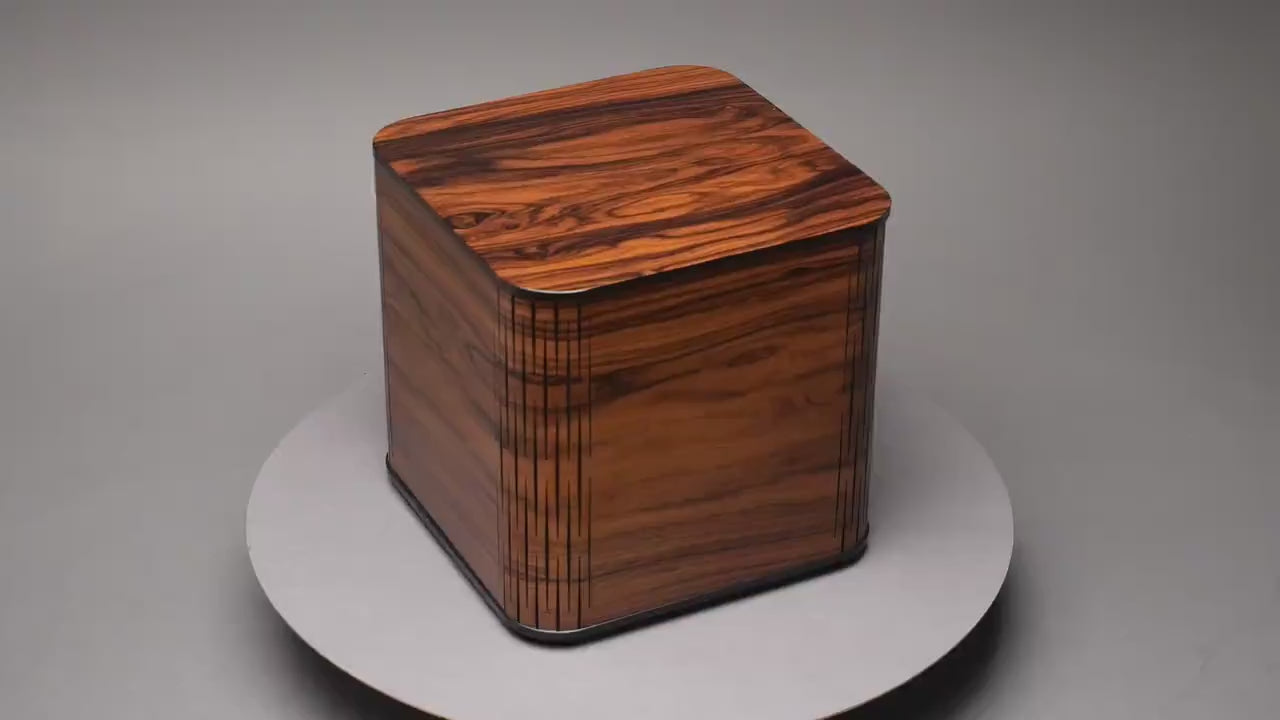Unique Design Wood Cremation Urn for Adult Humans and large Pets up to 205 pounds