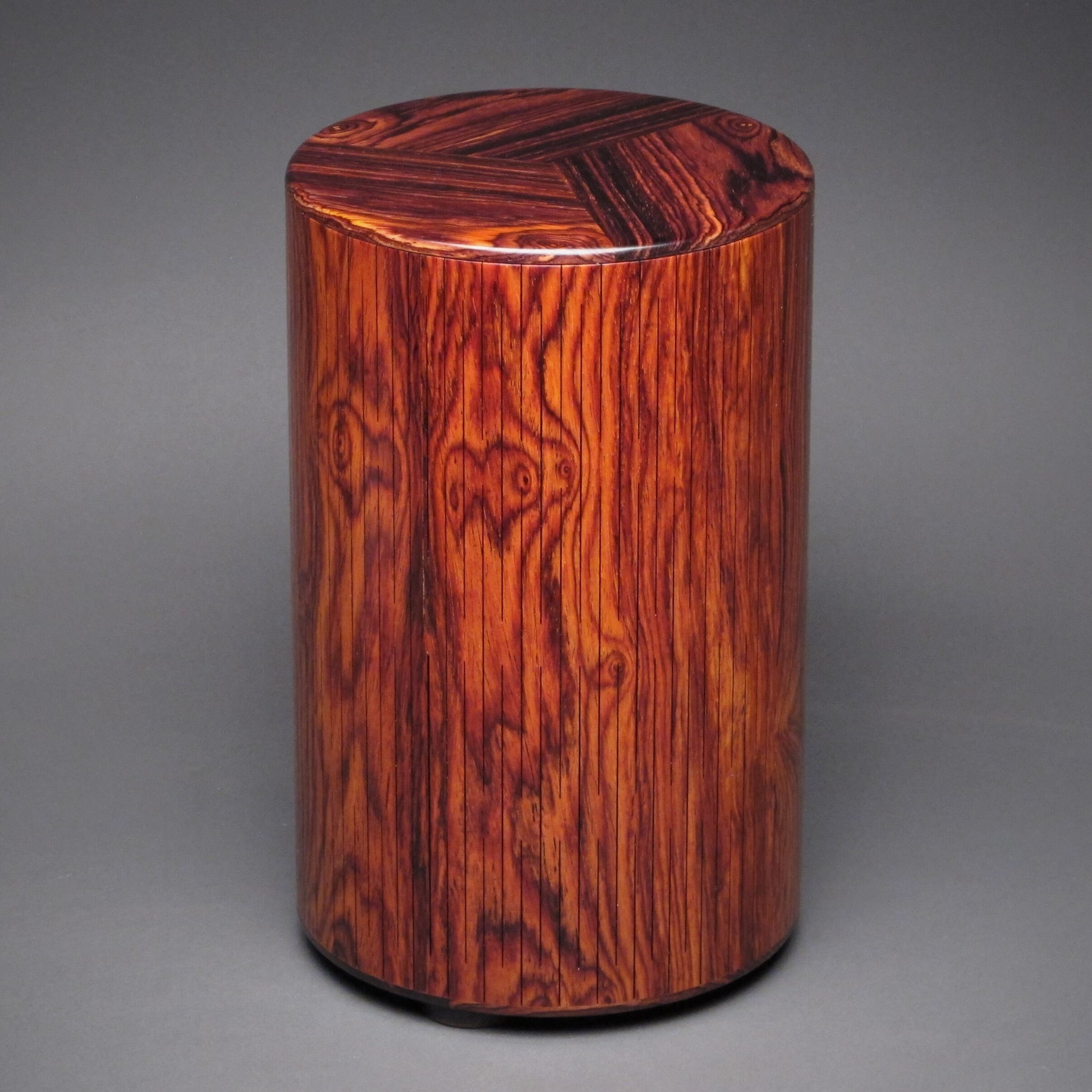 Cocobolo Mantle Urn for Adult Human Ashes up to 205 pounds